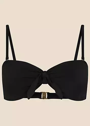 Accessorize Bunny Tie Bandeau Bikini Top | Grattan