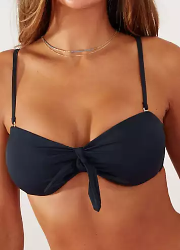 Accessorize Bunny Tie Bandeau Bikini Top | Grattan