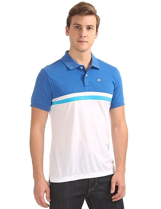 Aeropostale Colour Blocked Heathered Polo Shirt