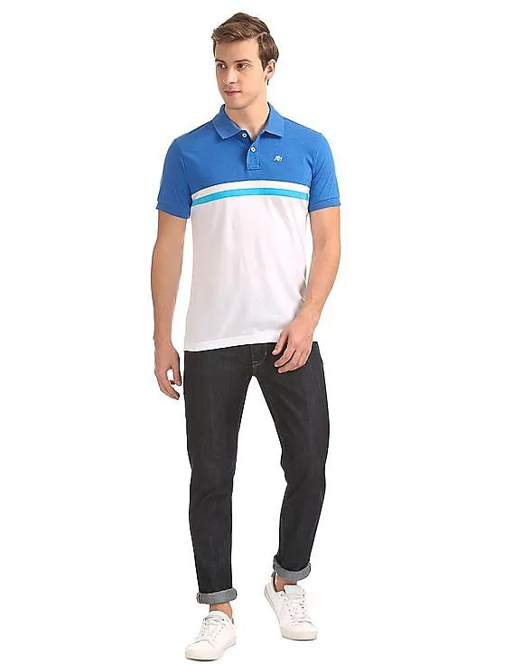 Aeropostale Colour Blocked Heathered Polo Shirt