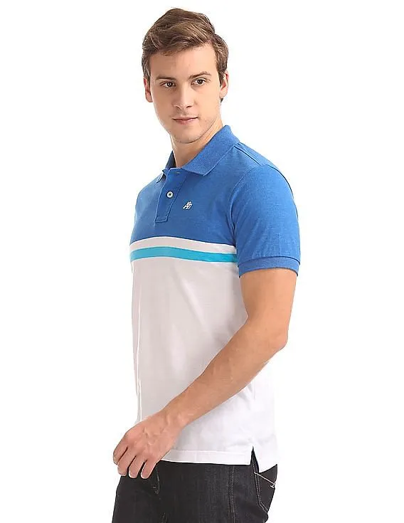 Aeropostale Colour Blocked Heathered Polo Shirt