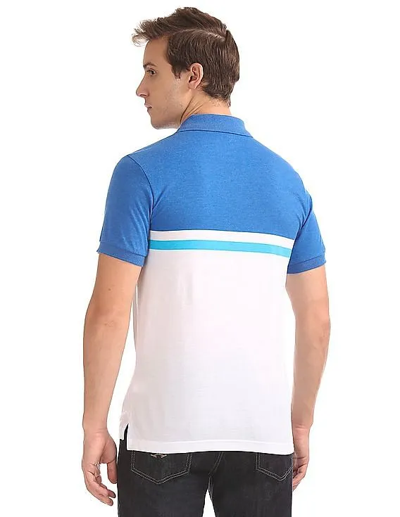 Aeropostale Colour Blocked Heathered Polo Shirt