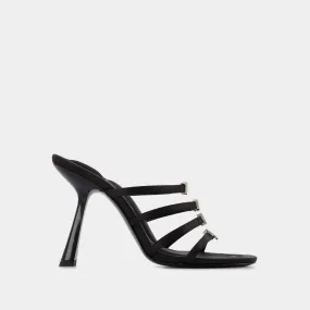 Alexander Wang  Nala 105 Logo  Sandals - Alexander Wang -  Black - Satin