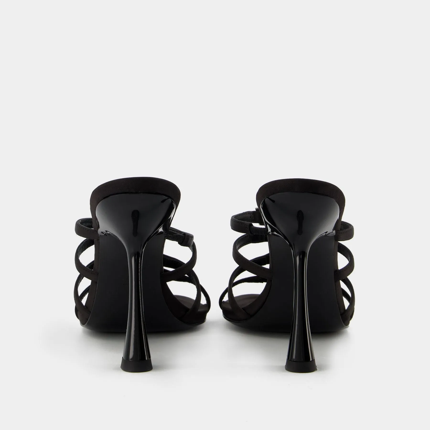 Alexander Wang  Nala 105 Logo  Sandals - Alexander Wang -  Black - Satin