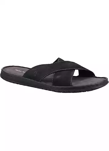 Black Nile Cross Over Sandals by Hush Puppies | Look Again