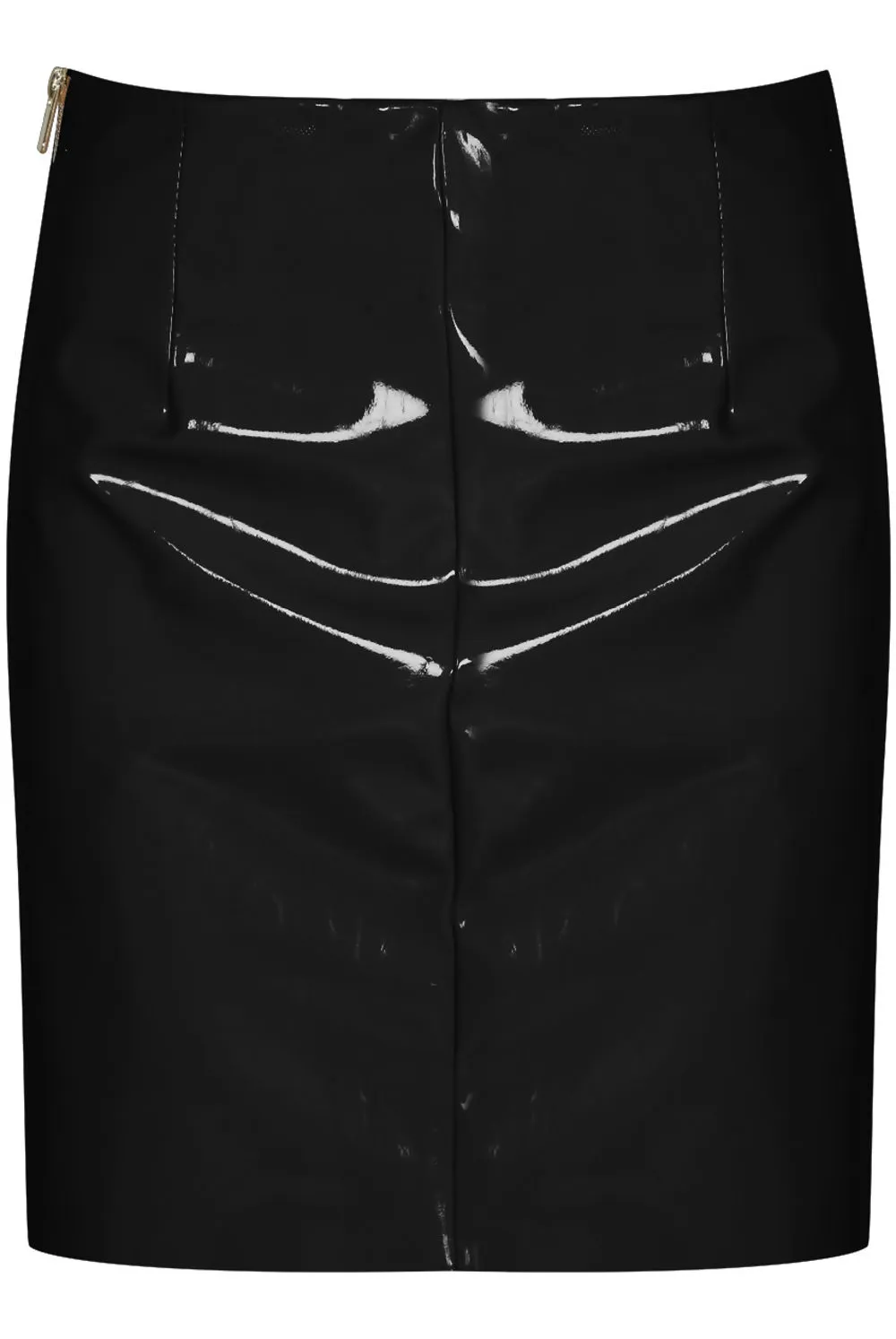 Black Shiny PU Skirt