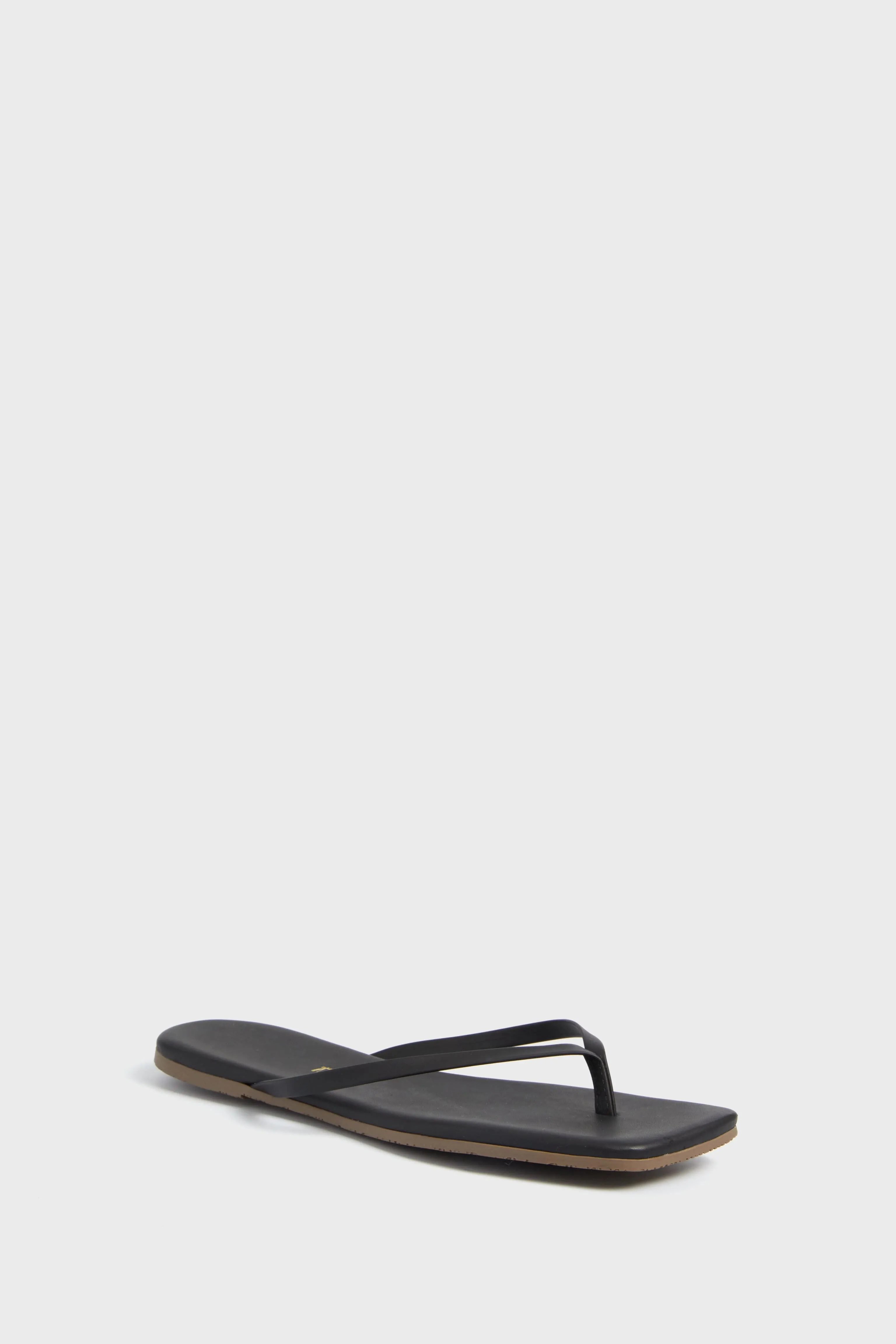 Black Square Toe Lily Sandals