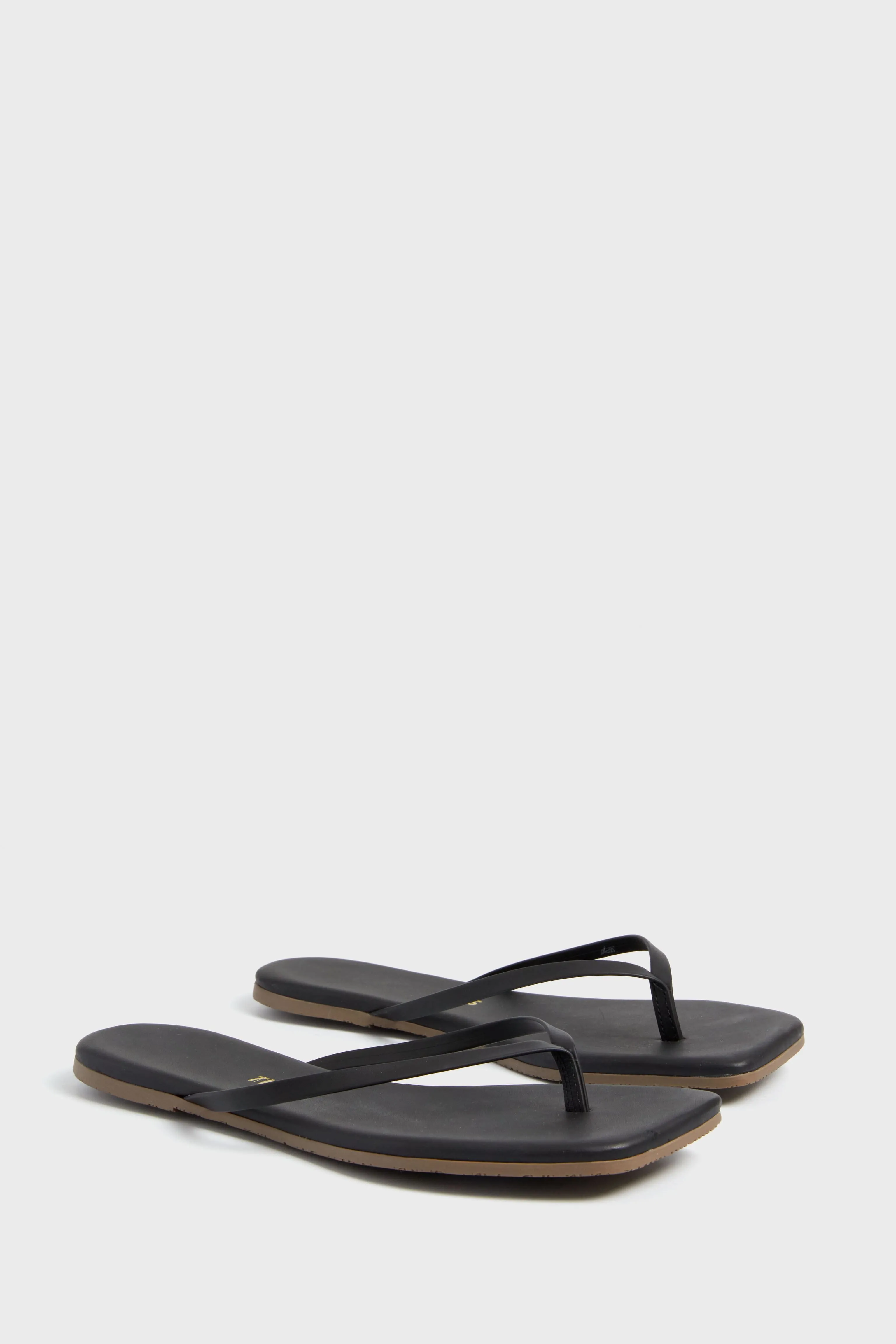 Black Square Toe Lily Sandals