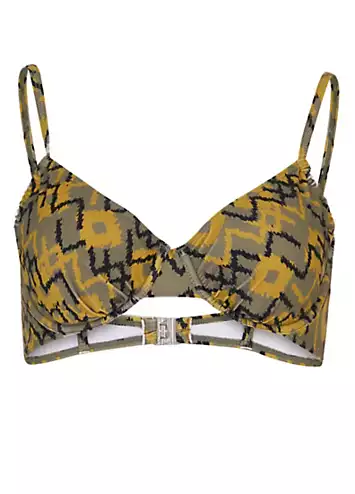 bonprix Underwired Aztec Print Bikini Top | Grattan