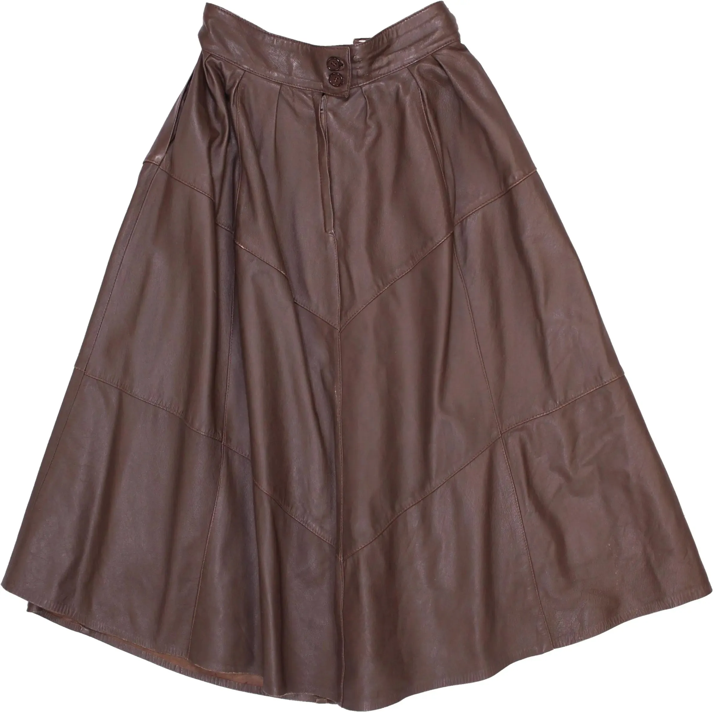 Brown Leather Skirt | ThriftTale