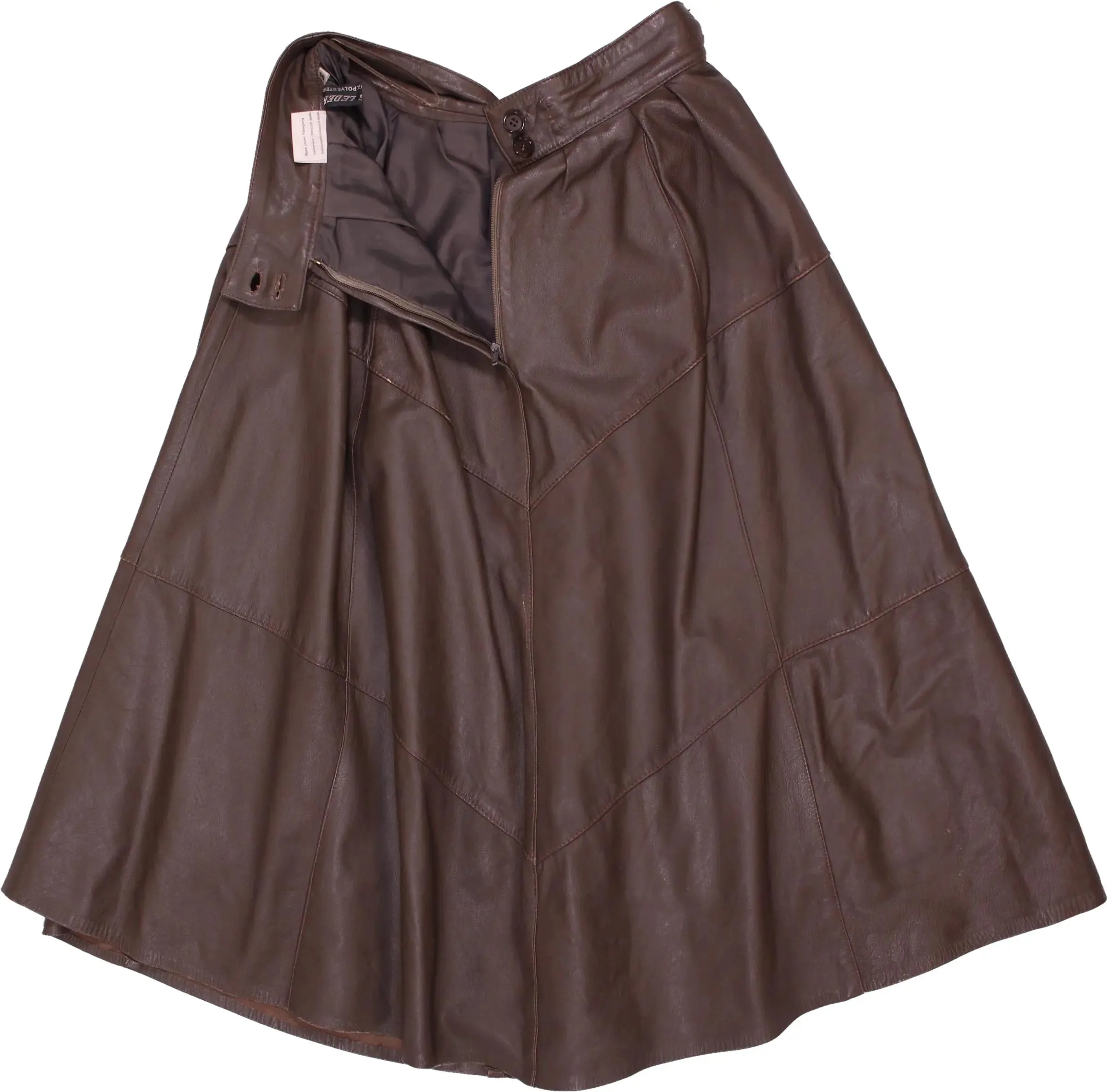 Brown Leather Skirt | ThriftTale