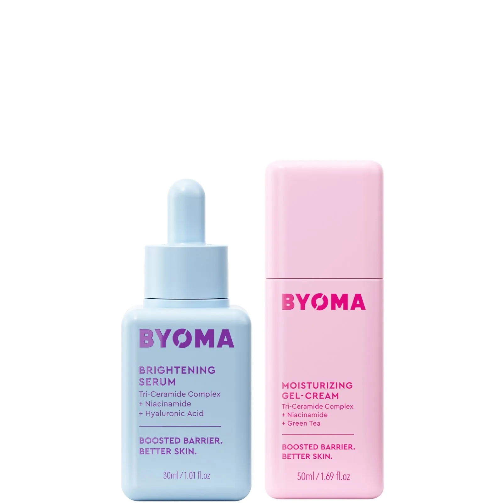 BYOMA Brightening Serum 30ml and Moisturising Gel Cream 50ml Bundle