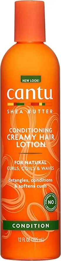 Cantu Shea Butter for Natural Hair Conditioning Creamy Hair Lotion, 12oz (355ml)