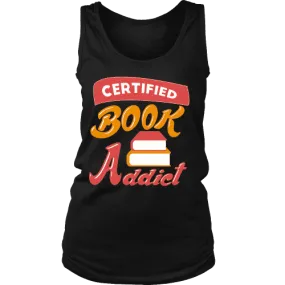 Certified book addict Womens Tank