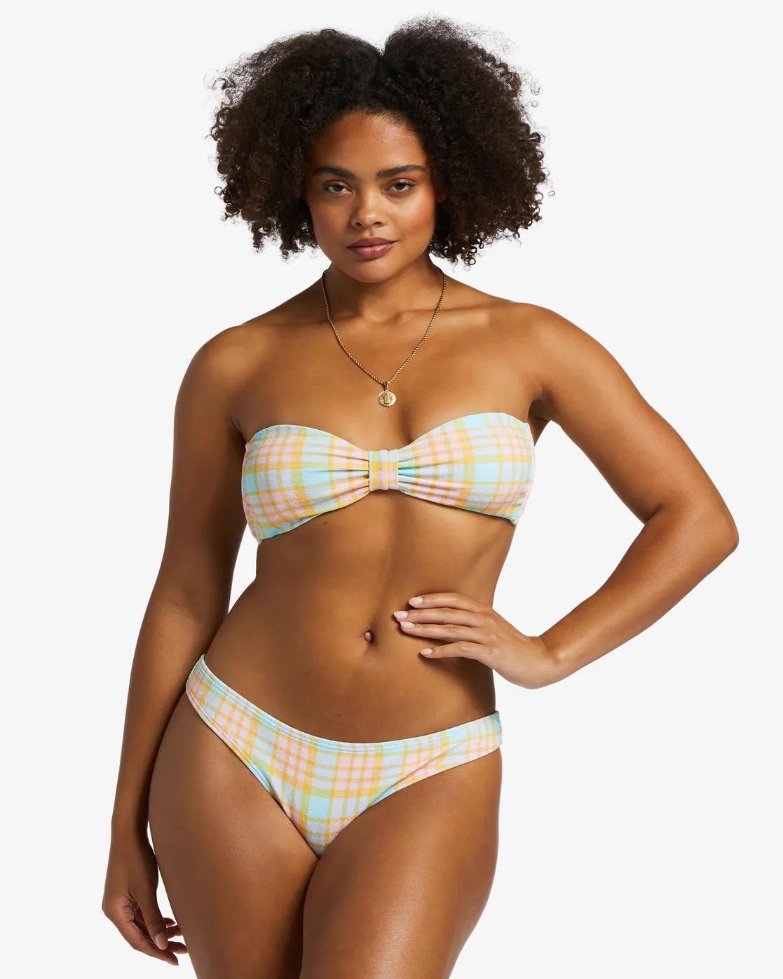 Check Please Cocoa Skimpy Bikini Bottoms - Multi