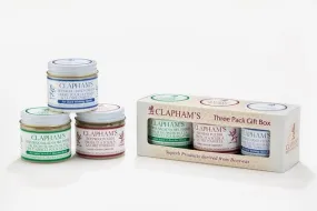 Clapham's 3 Pack Gift Box with Hand Cream