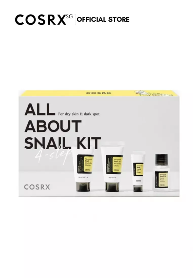 COSRX Cosrx All About Snail Kit(Gel Cleanser 20ml,Essence 30ml,Eye Cream 5ml & 92 Cream 20g)