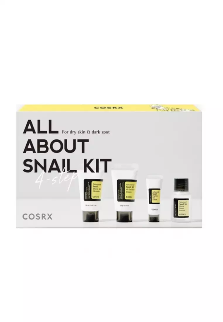 COSRX Cosrx All About Snail Kit(Gel Cleanser 20ml,Essence 30ml,Eye Cream 5ml & 92 Cream 20g)