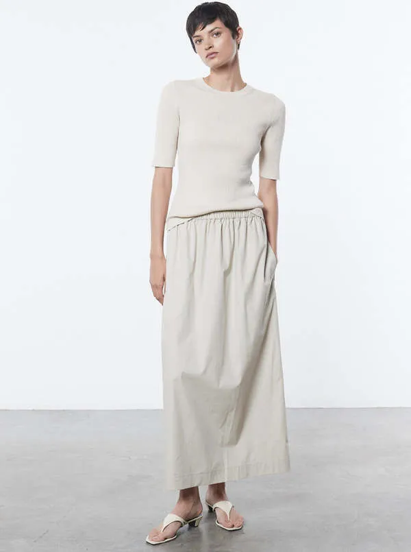 Cotton Resort Skirt - CLAY