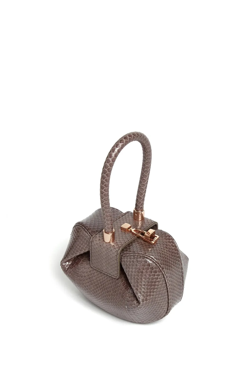 Demi Bag in Charcoal Snakeskin