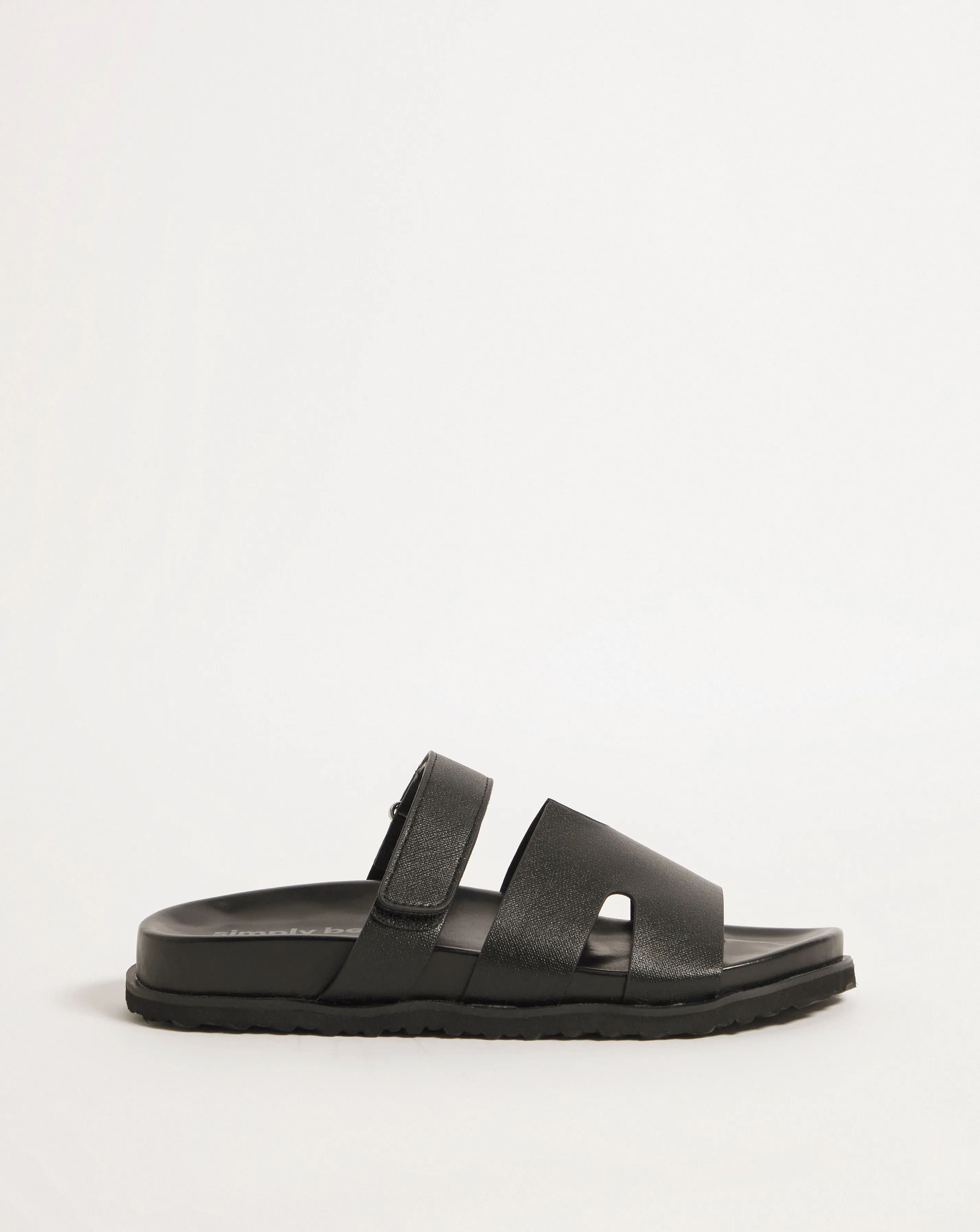 Georgina Touch and Close Footbed Sandals Wide Fit | Simply Be