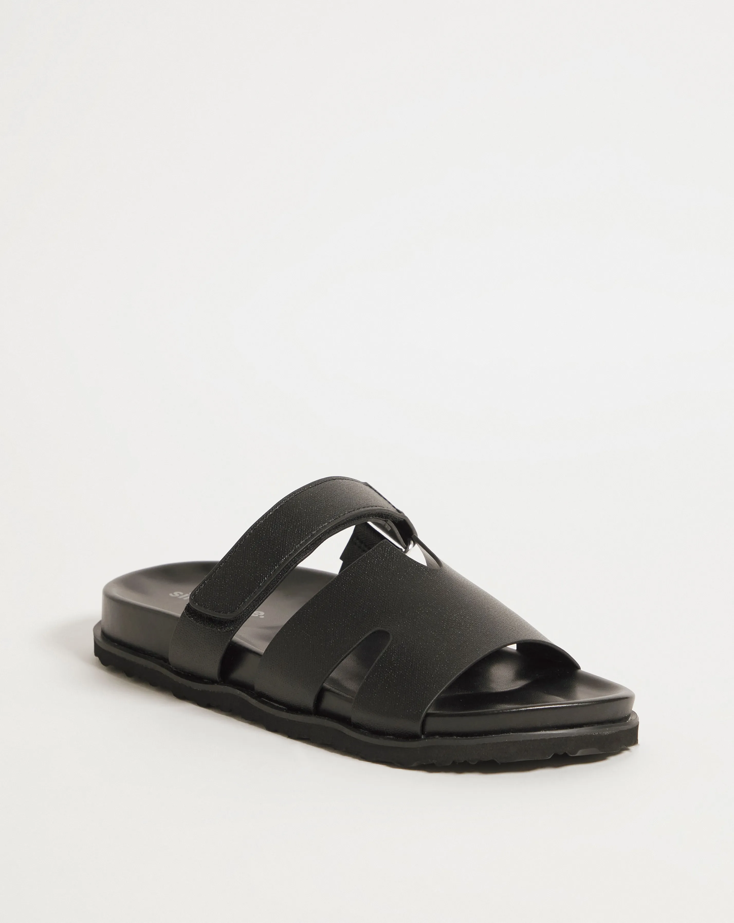 Georgina Touch and Close Footbed Sandals Wide Fit | Simply Be