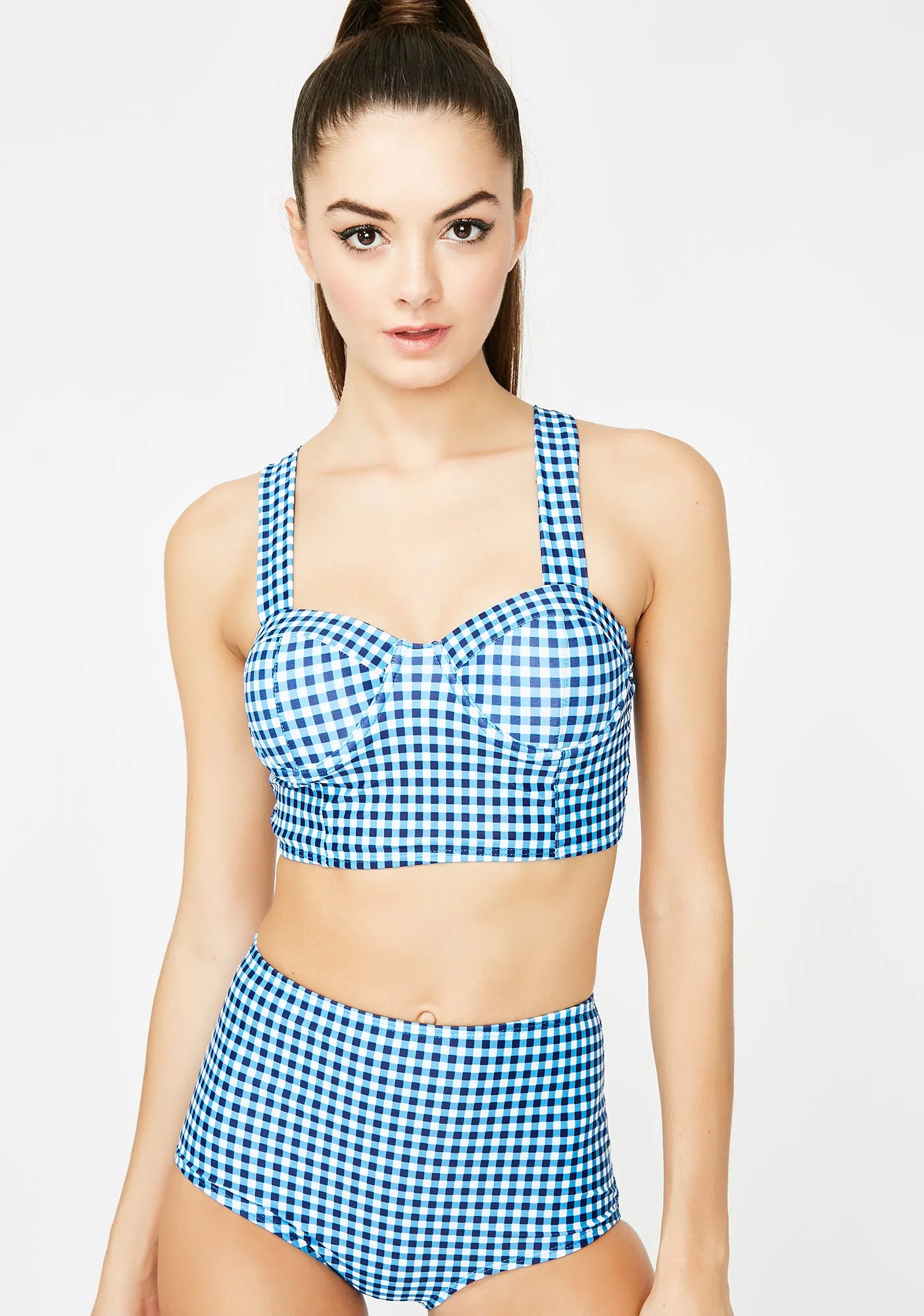 Good Time Girl Gingham Bikini Set-