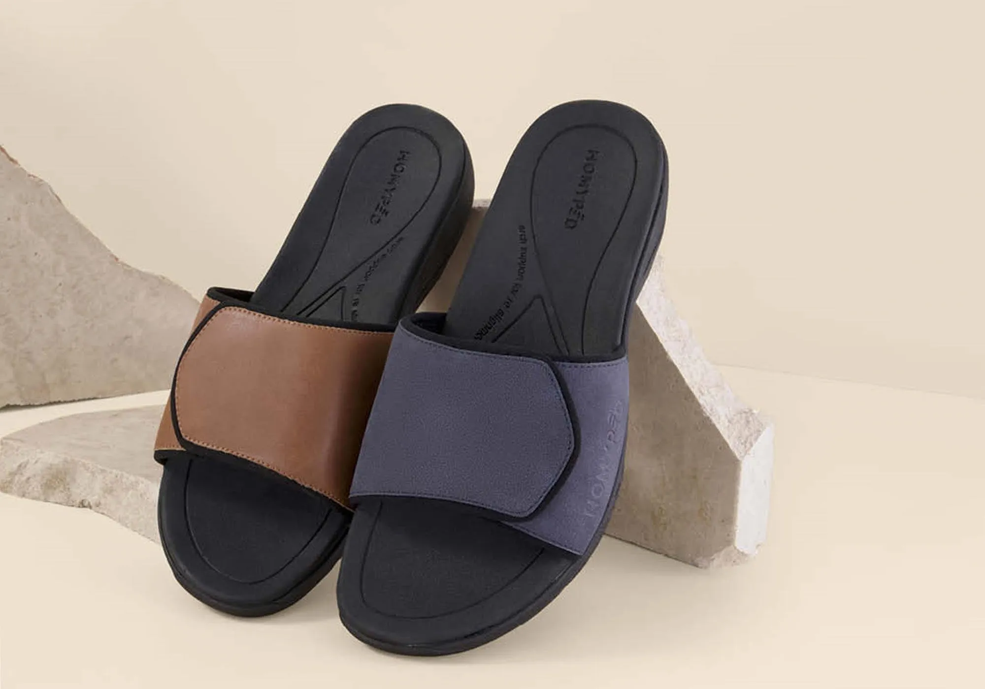 Homyped Ucray Slide Mens Comfortable Extra Extra Wide Slides Sandals