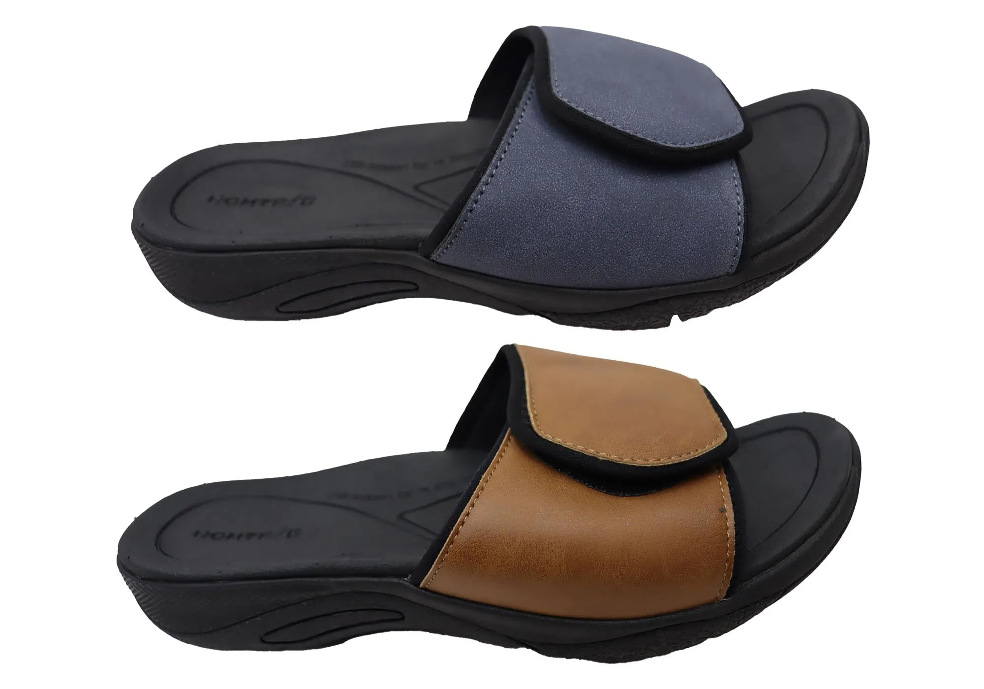 Homyped Ucray Slide Mens Comfortable Extra Extra Wide Slides Sandals