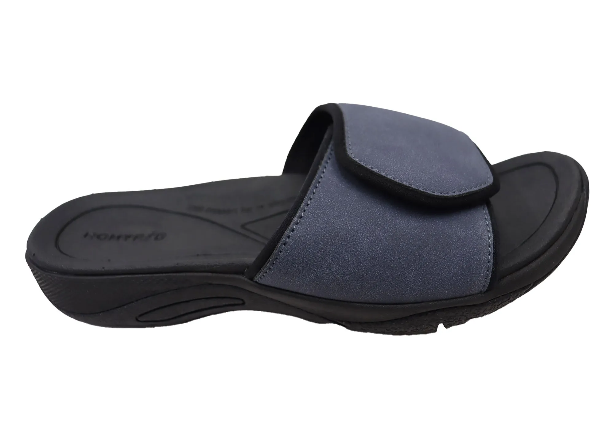 Homyped Ucray Slide Mens Comfortable Extra Extra Wide Slides Sandals