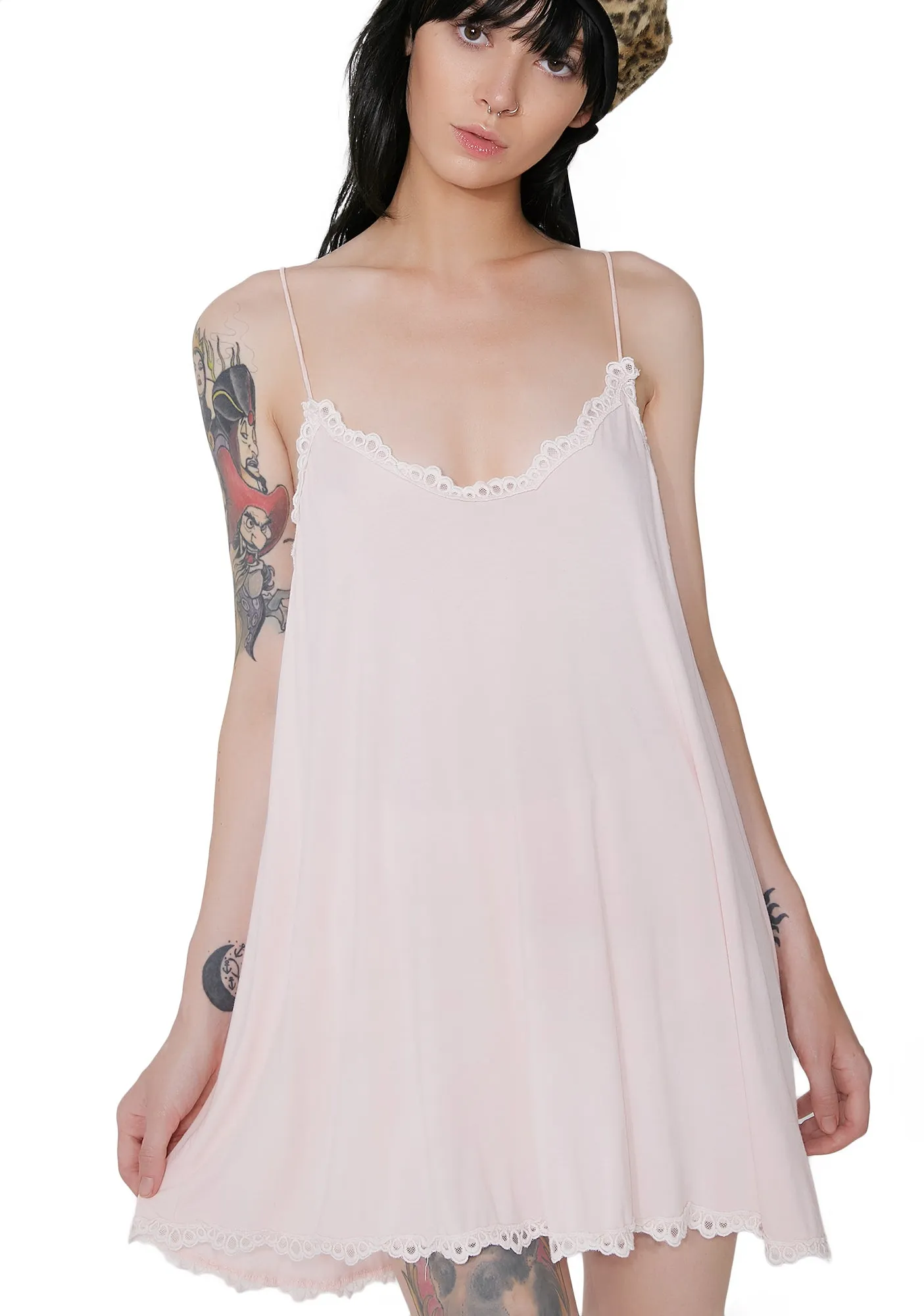 In Your Daydreamz Lace Trim Tank-