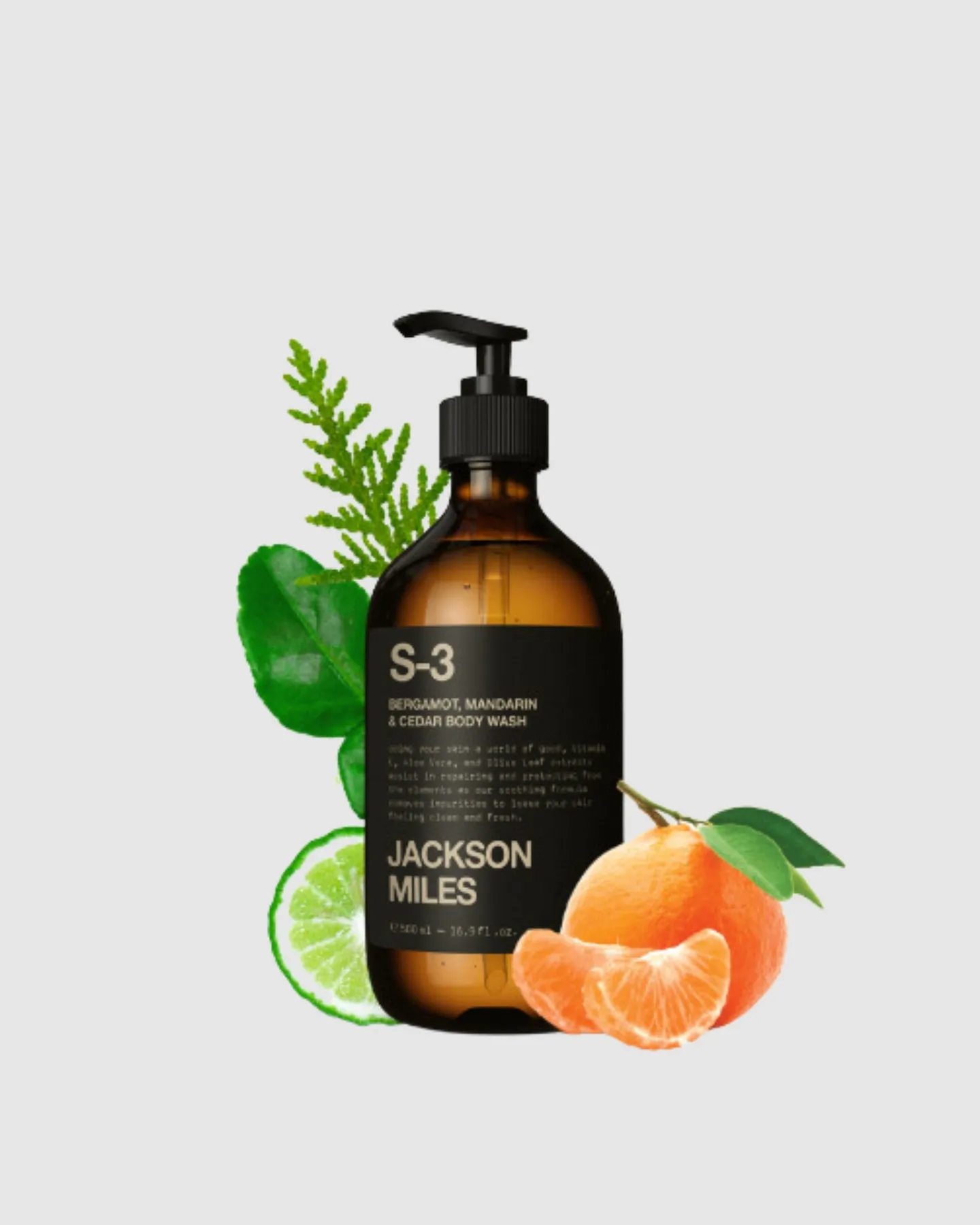 Jackson Miles S-3 Bergamot, Mandarin & Cedarwood Oud Body Wash 500Ml - Black | SurfStitch