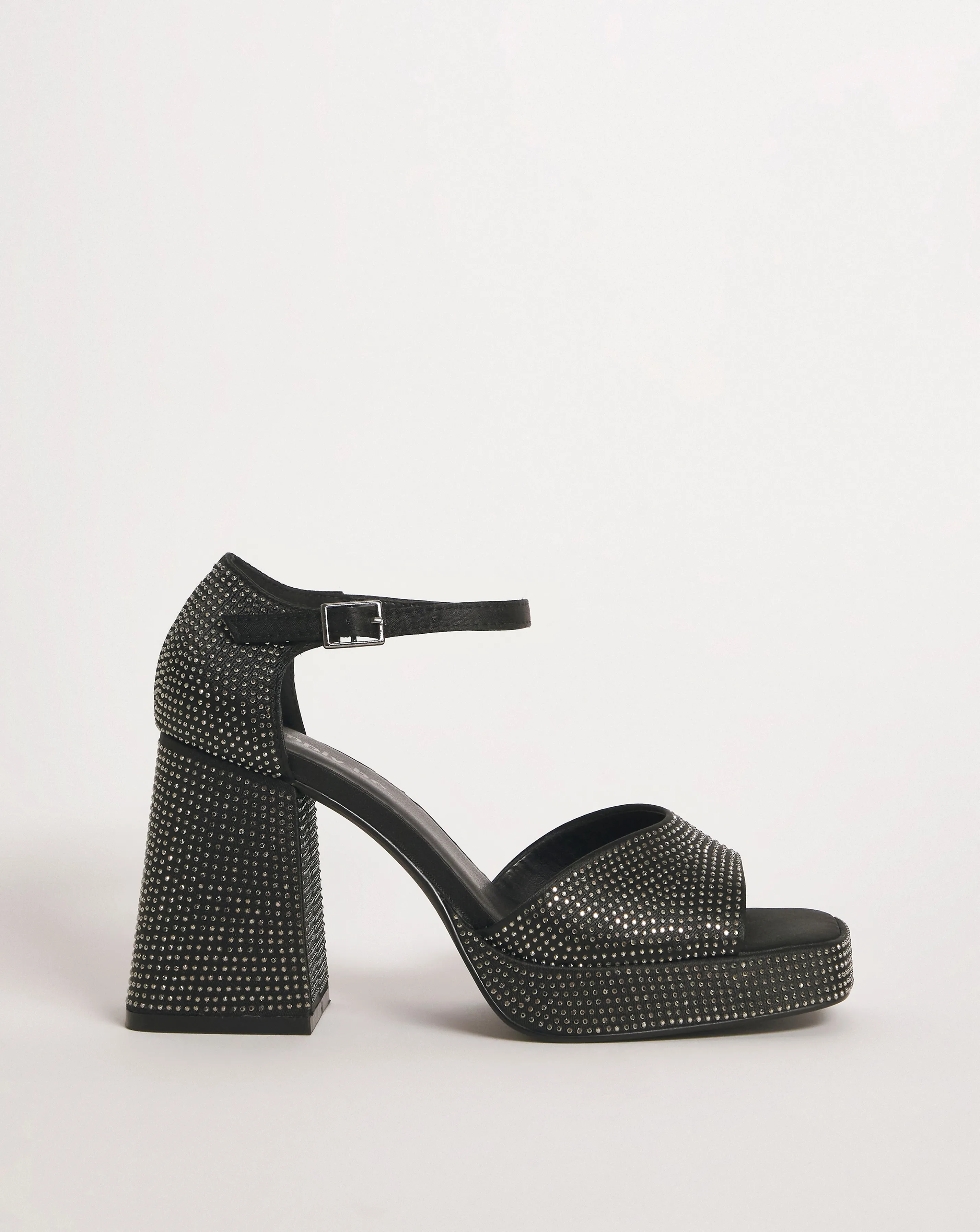 Khloe Diamante Platform Heeled Sandals Ex Wide Fit | Simply Be