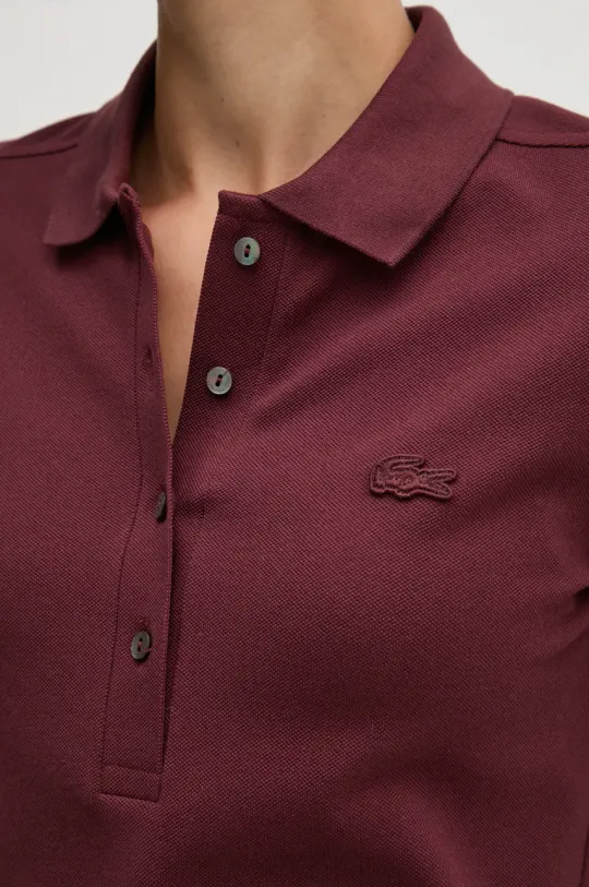 Lacoste polo shirt women’s maroon color