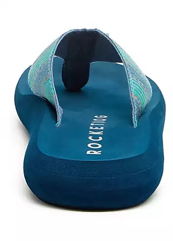 Ladies Blue Spotlight Rome Sandals by Rocket Dog | Look Again