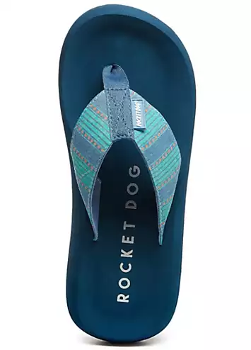 Ladies Blue Spotlight Rome Sandals by Rocket Dog | Look Again