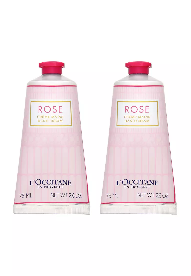 L'Occitane 2X L'Occitane Rose Creme Mains Hand Cream 75ml,2.6oz Skin Moisturizer