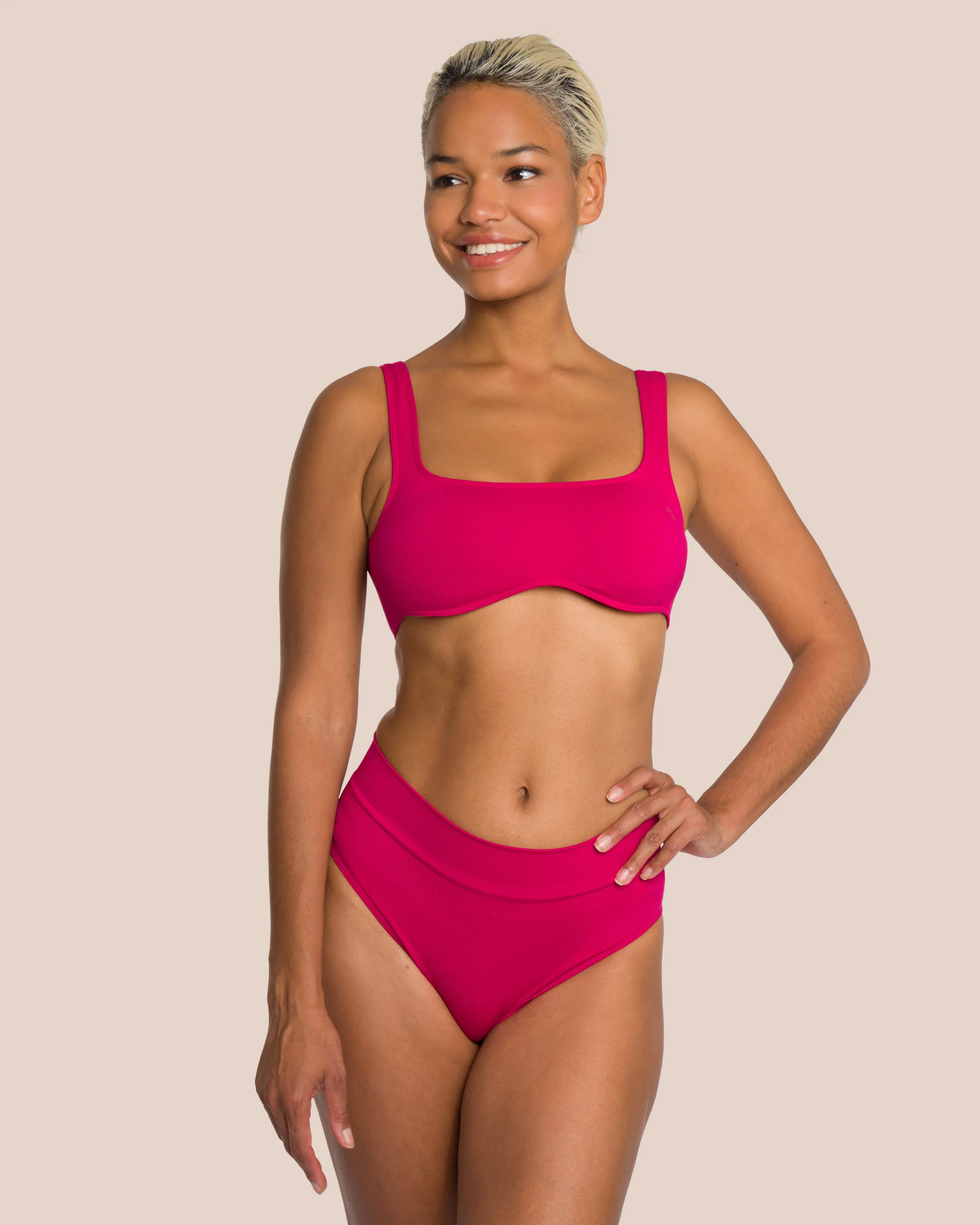 Moana Sculpting Bikini Set - Deep Magenta