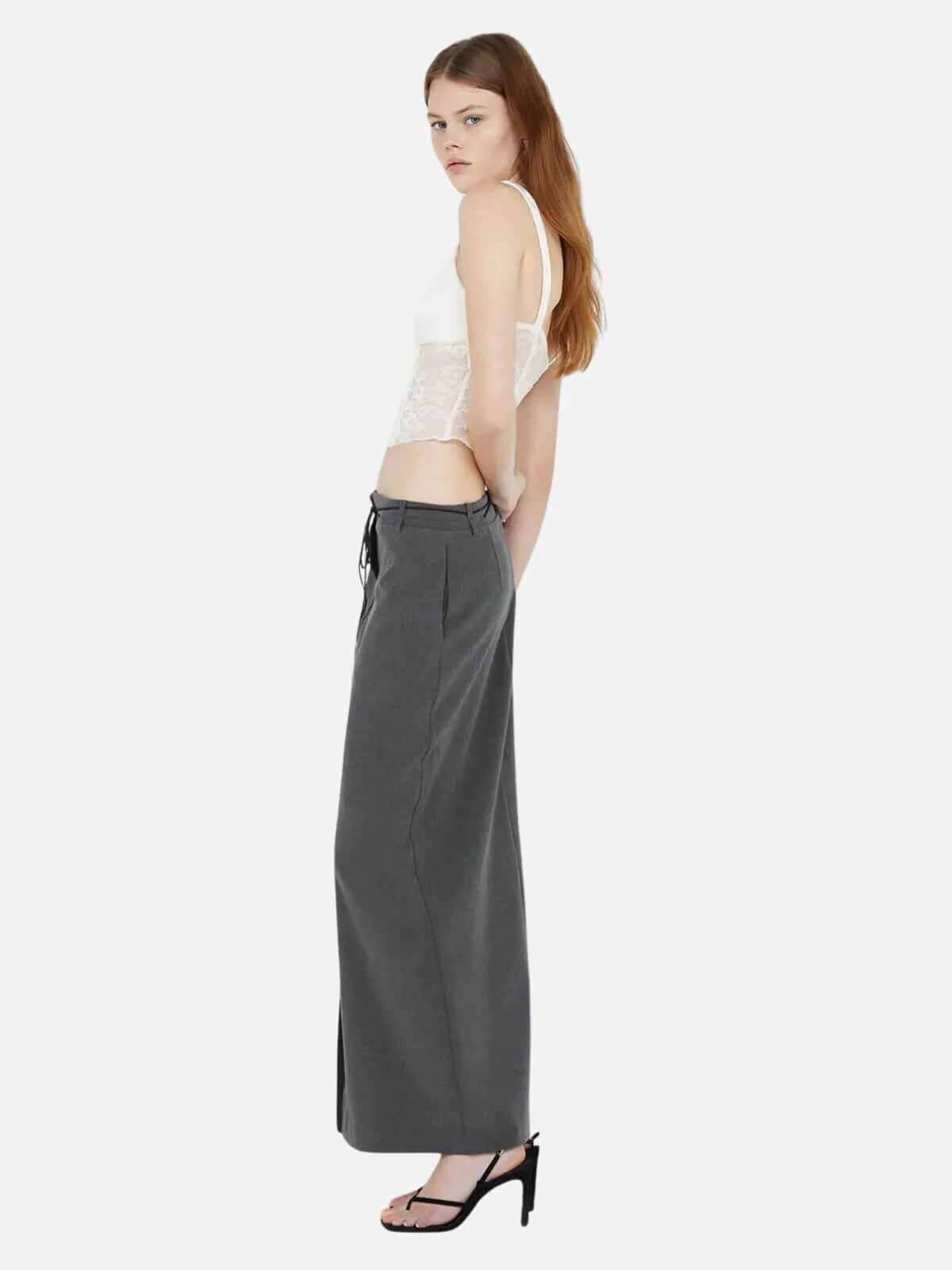 Naida Panel Skirt - Charcoal