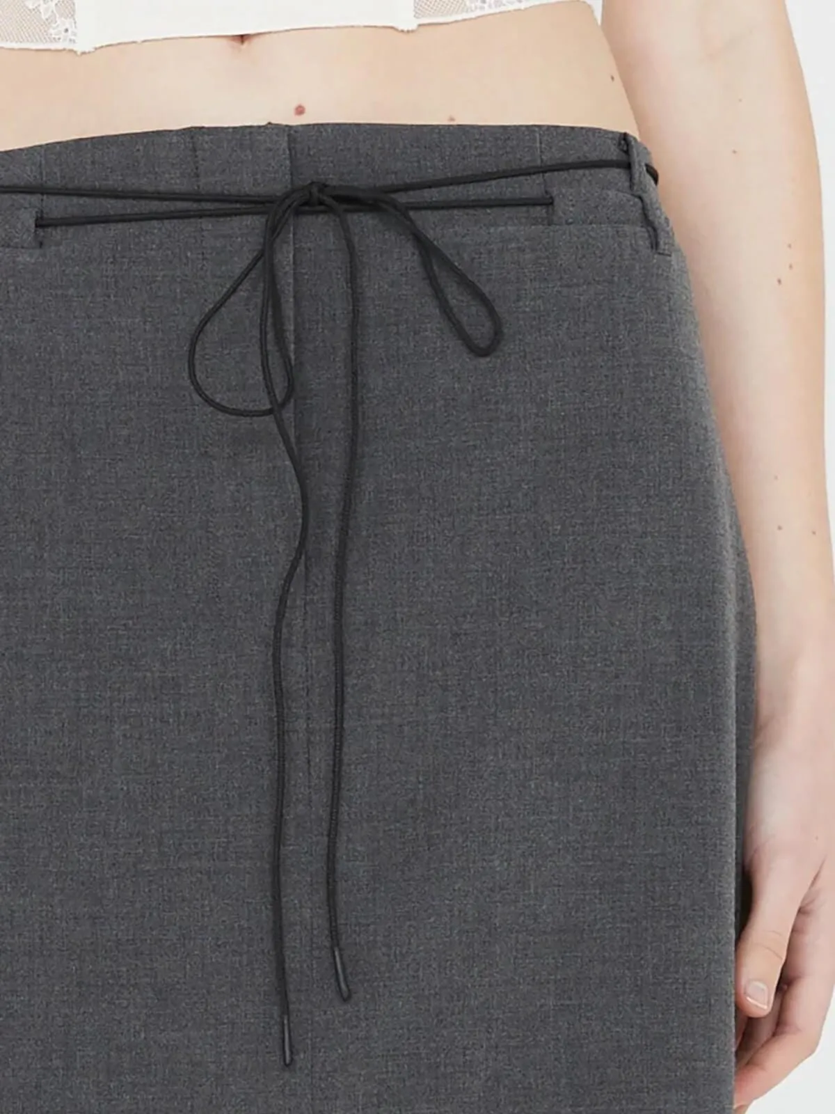 Naida Panel Skirt - Charcoal