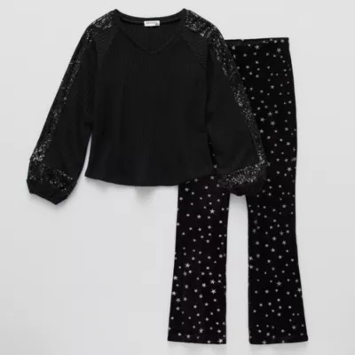 new!Eyeshadow Little & Big Girls 2-pc. Pant Set