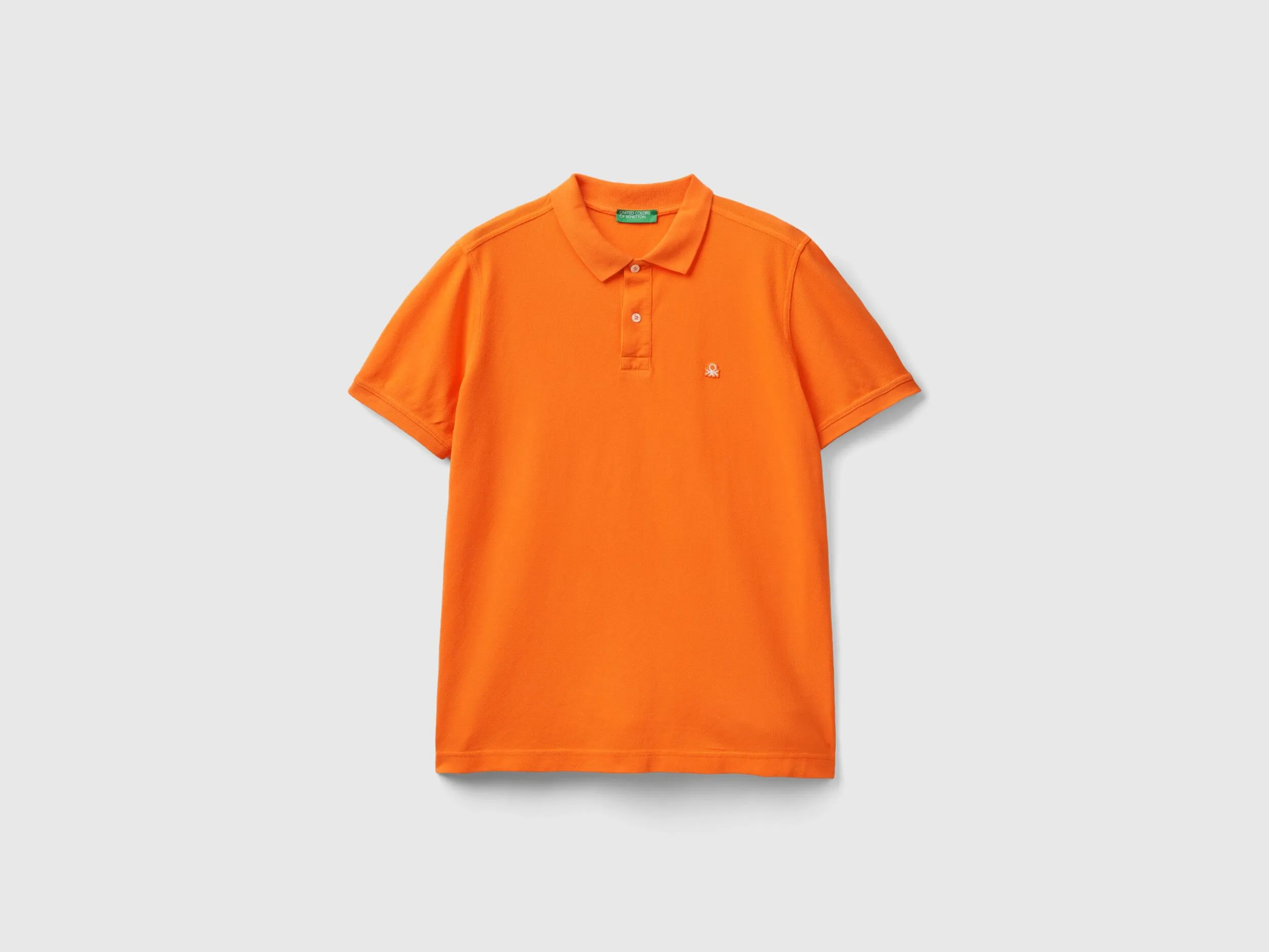 Orange regular fit polo - Orange | Benetton