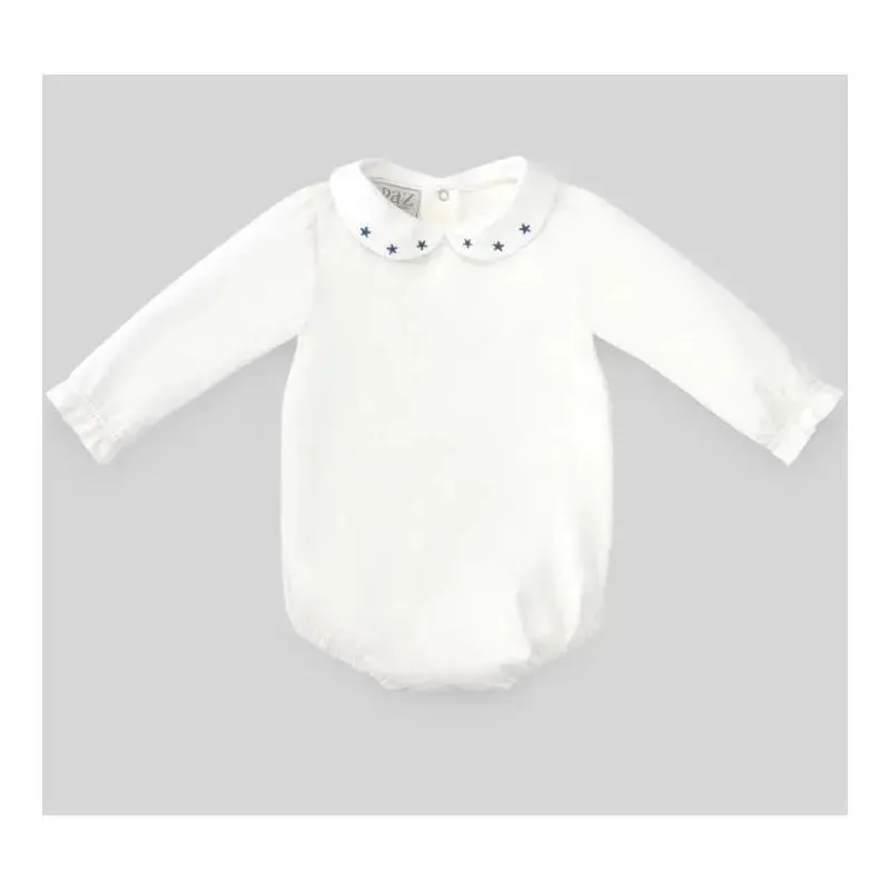 Paz Rodriguez - Baby Knit Newborn Body Teddy, Cream/Lead Blue