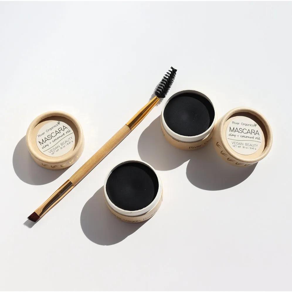 River Organics Zero Waste Vegan Black Mascara w/ Brush