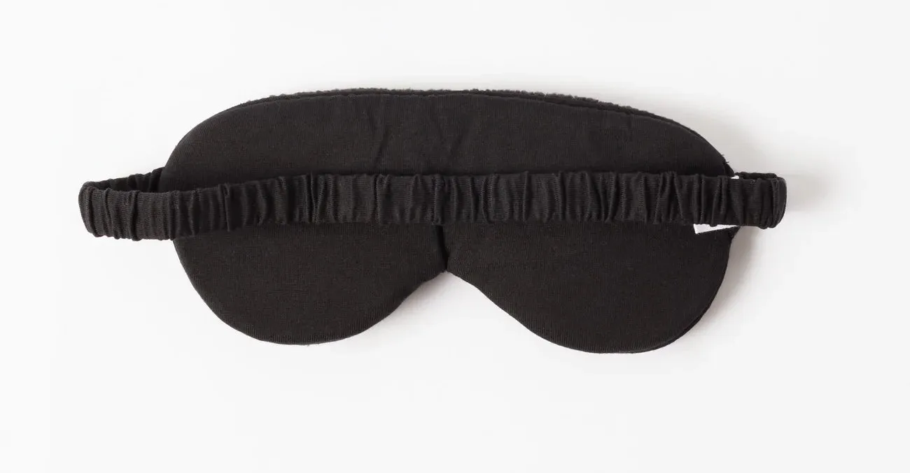 SKIN Fleece Eye Mask in Black 