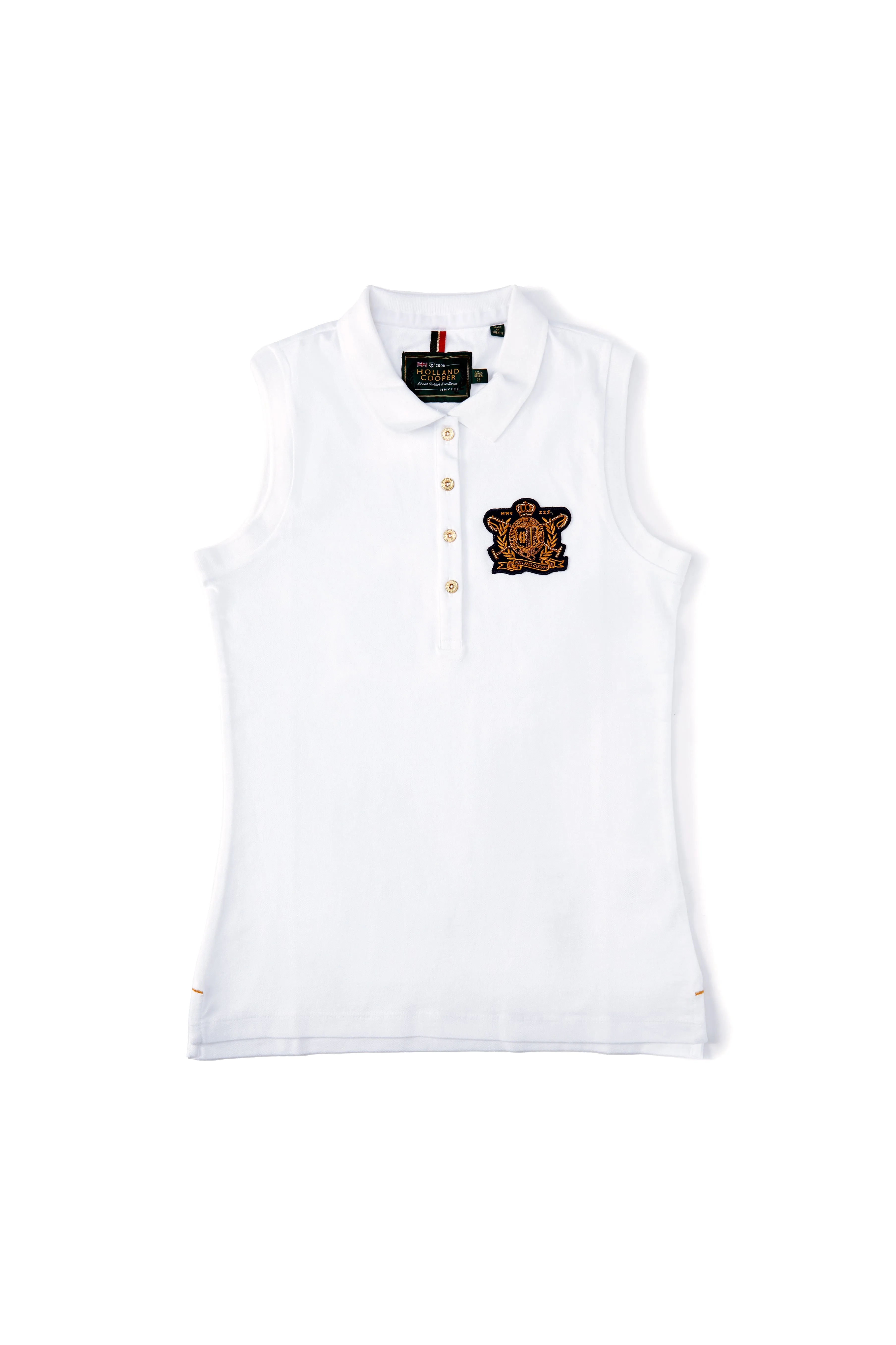 Sleeveless Polo Shirt (White)