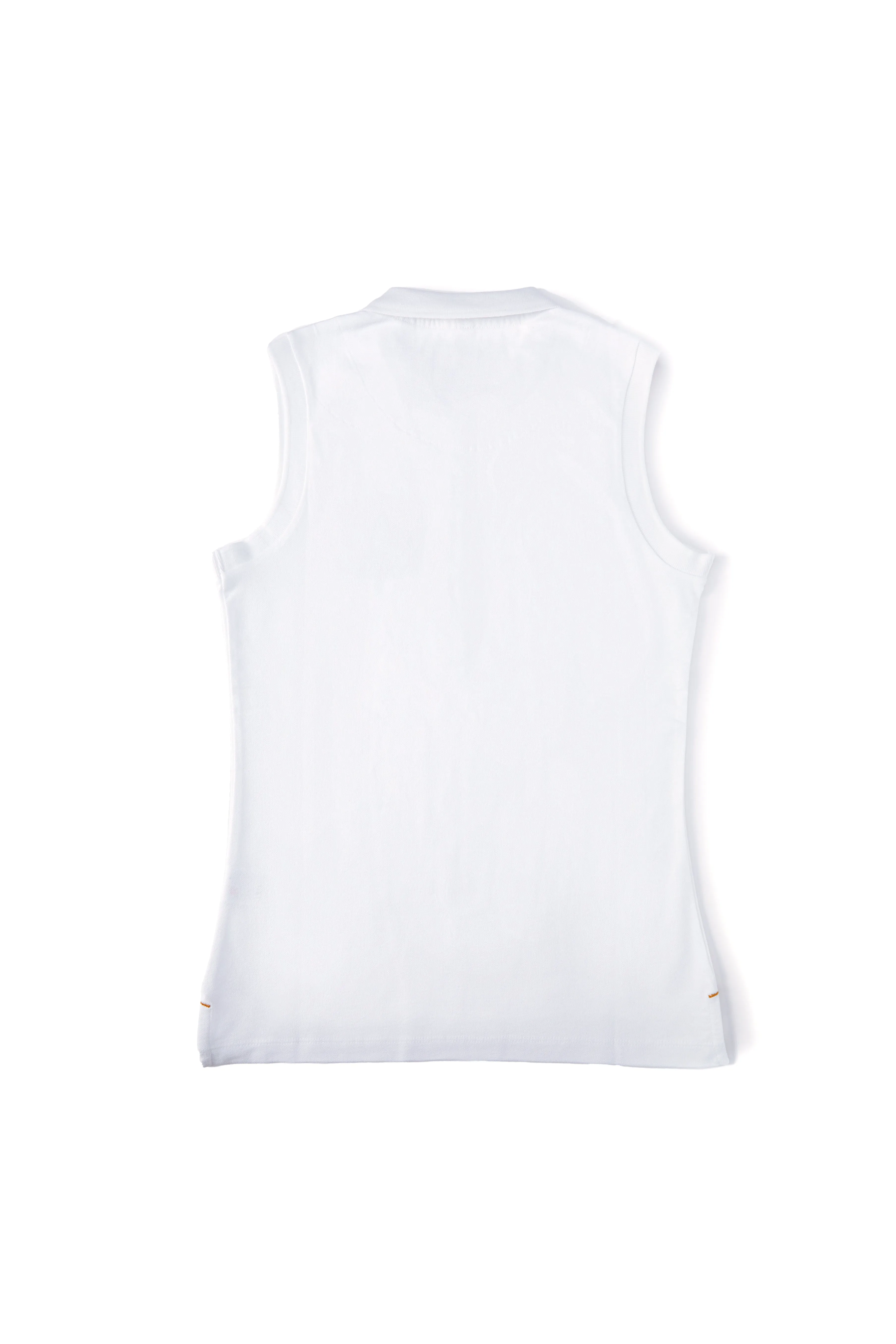 Sleeveless Polo Shirt (White)