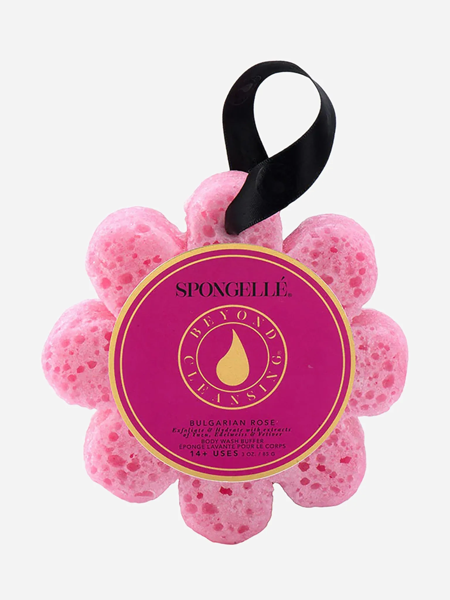     SPONGELLE  Bulgarian Rose Wild Flower Soap Sponge    