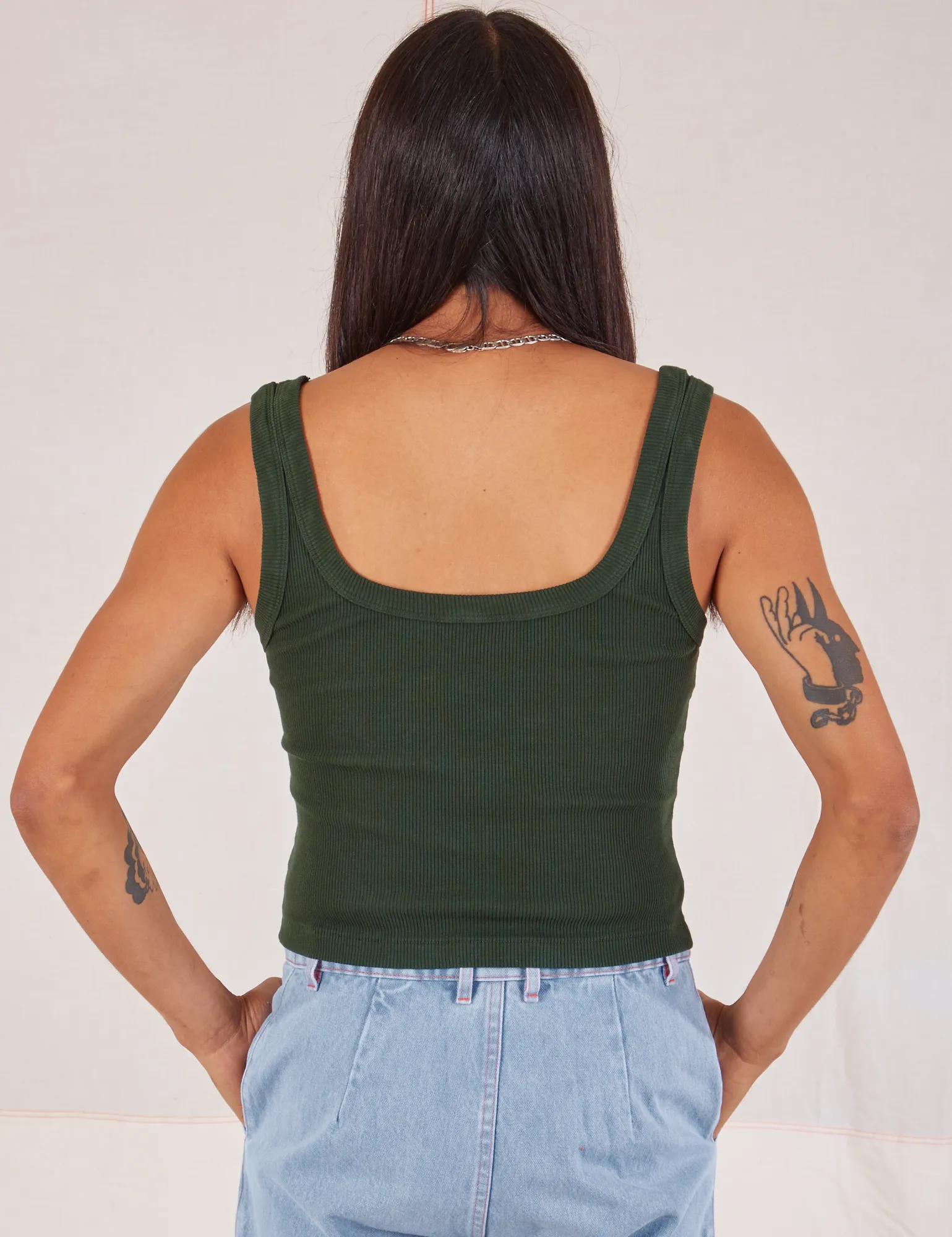 Square Neck Tank - Swamp Green