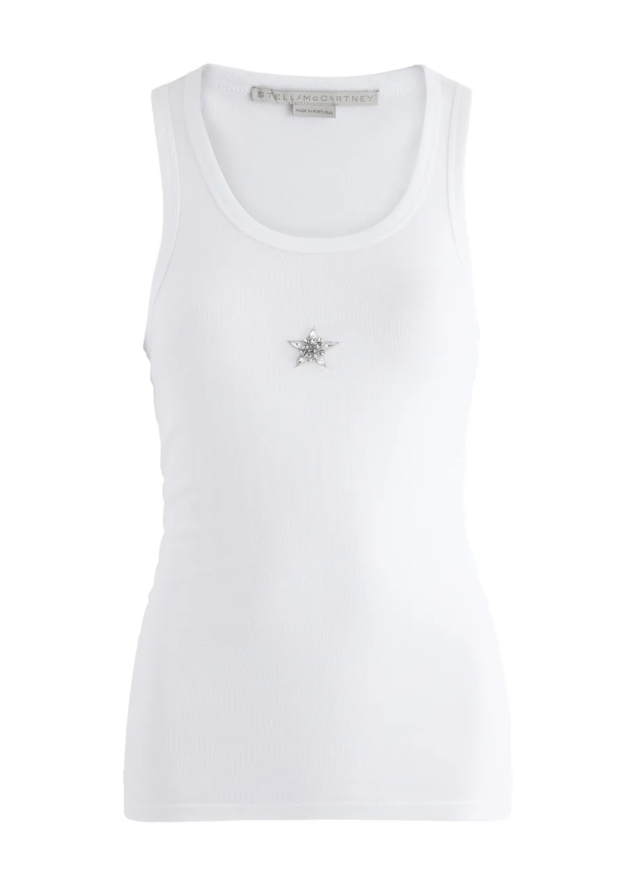 STELLA MCCARTNEY Star-embellished jersey tank -                         -                     -                